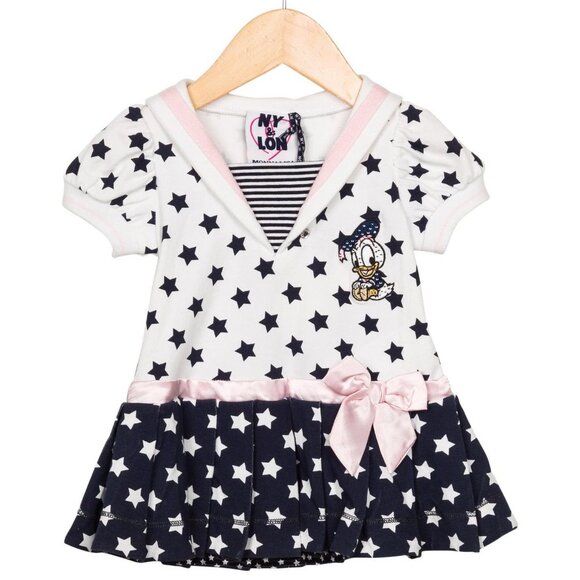 MONNALISA Girls' Pleated Star Print Dress w/ Tags - Picture 1 of 2